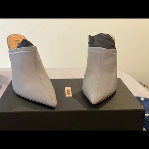 Season 6 Yeezy Heels Chrome Reflective Mule Pumps